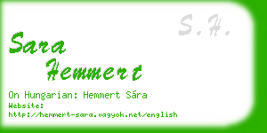 sara hemmert business card